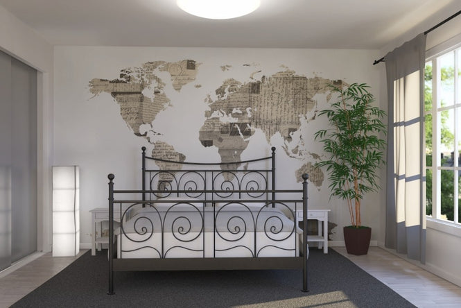 PHOTOWALL / Old Postcards World Map (e22676)