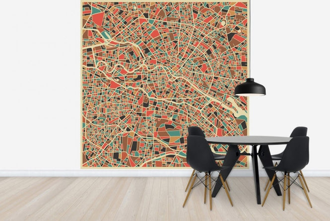PHOTOWALL / Multicolor Map - Berlin (e22728)