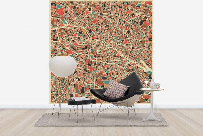 PHOTOWALL / Multicolor Map - Berlin (e22728)