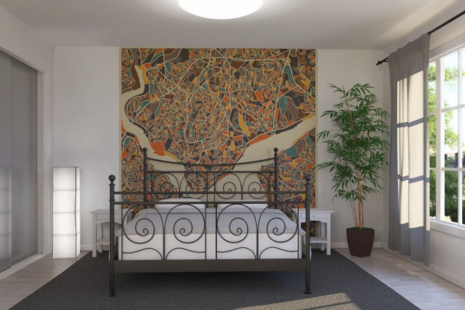 PHOTOWALL / Multicolor Map - Istanbul (e22734)