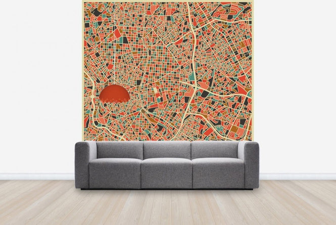 PHOTOWALL / Multicolour Map - Madrid (e22738)
