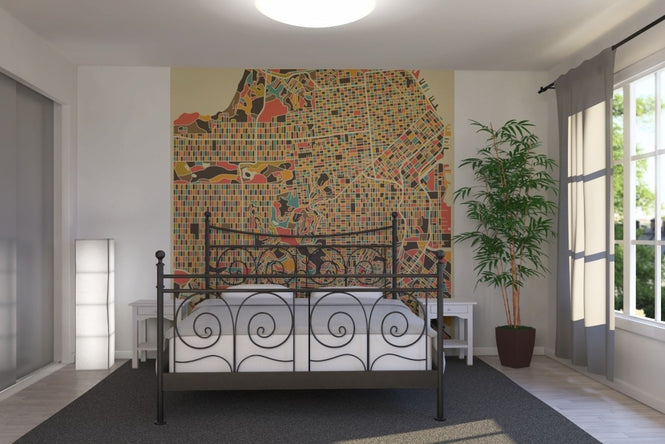 PHOTOWALL / Multicolour Map - San Francisco (e22748)
