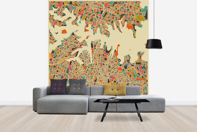 PHOTOWALL / Multicolour Map - Sydney (e22749)