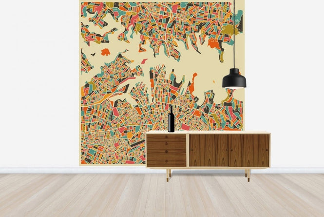 PHOTOWALL / Multicolour Map - Sydney (e22749)