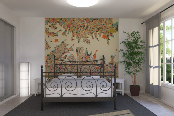 PHOTOWALL / Multicolour Map - Sydney (e22749)