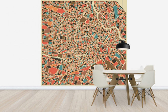 PHOTOWALL / Multicolour Map - Vienna (e22751)