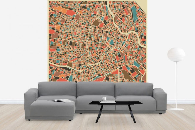 PHOTOWALL / Multicolour Map - Vienna (e22751)