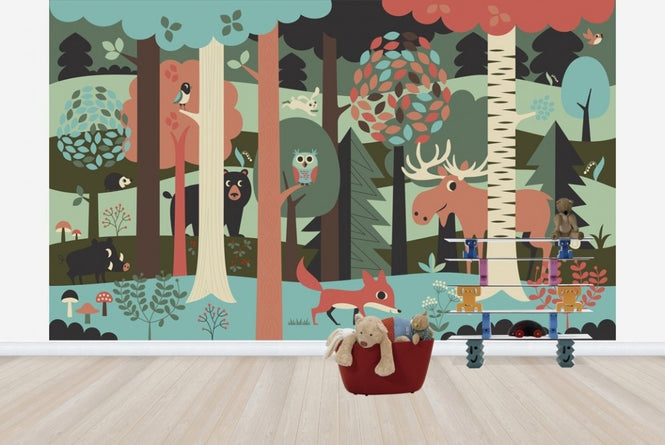 PHOTOWALL / In the Forest - Turquoise (e22831)