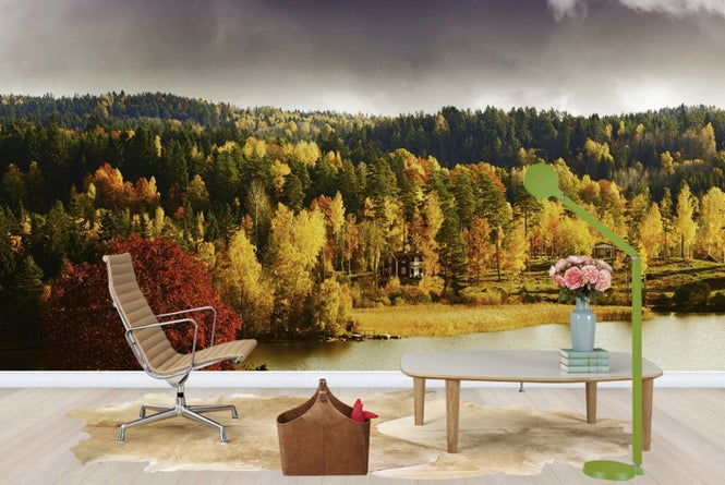 PHOTOWALL / Autumn colored Landscape in Sweden (e23164)
