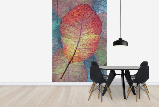 PHOTOWALL / Red Leaf Pattern (e23742)