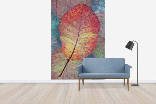 PHOTOWALL / Red Leaf Pattern (e23742)