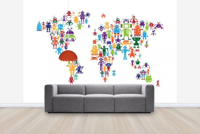 PHOTOWALL / Robots World Map (e24212)
