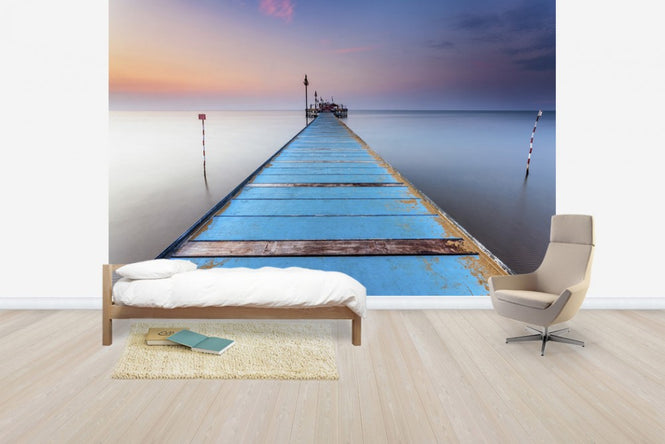 PHOTOWALL / Blue Wooden Pier (e29417)