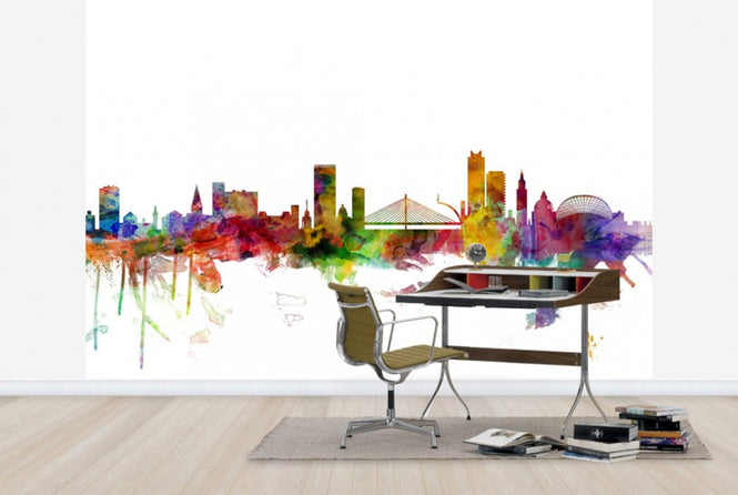 PHOTOWALL / Liege Belgium Skyline (e24959)