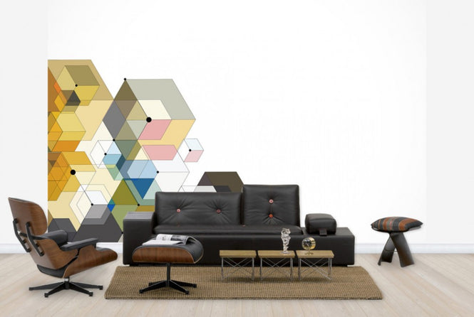 PHOTOWALL / Abstract Color Hexagons (e24990)