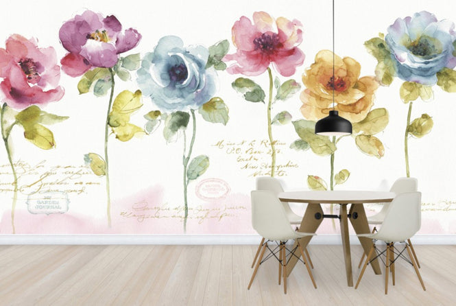 PHOTOWALL / Rainbow Seeds Floral (e25073)