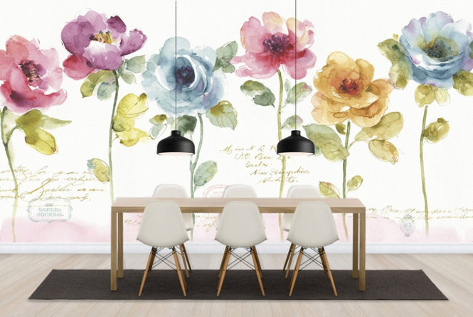 PHOTOWALL / Rainbow Seeds Floral (e25073)
