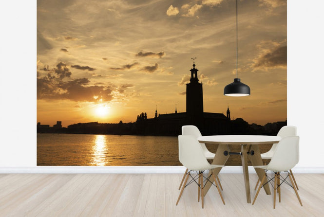 PHOTOWALL / Stockholm City Hall in Silhouette (e25260)