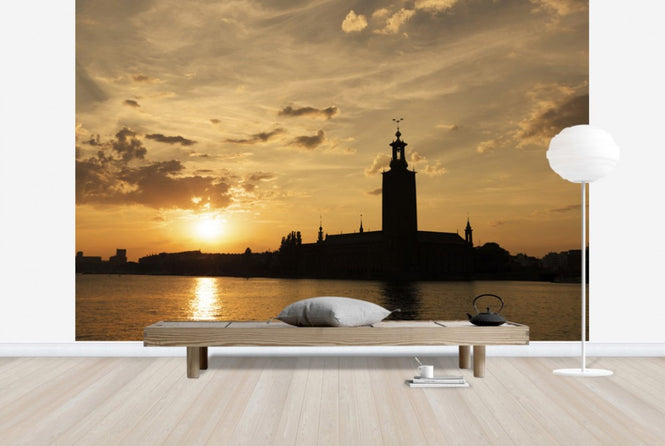 PHOTOWALL / Stockholm City Hall in Silhouette (e25260)