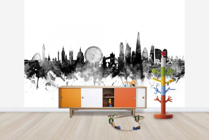 PHOTOWALL / London UK Skyline Black (e25383)