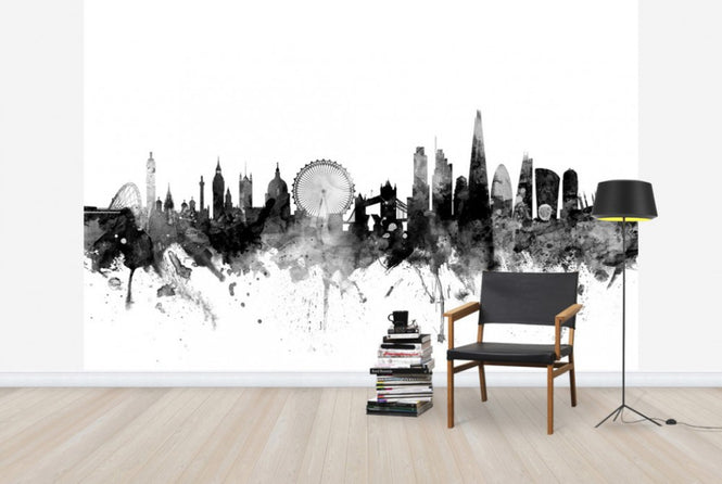 PHOTOWALL / London UK Skyline Black (e25383)