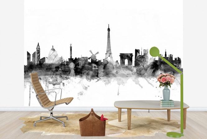 PHOTOWALL / Paris Skyline Black (e25412)