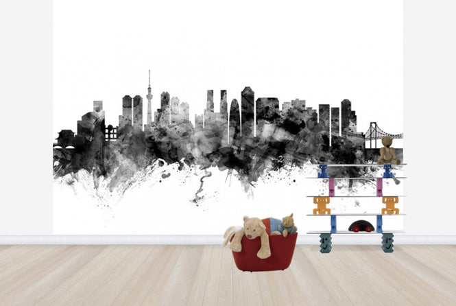 PHOTOWALL / Tokyo Skyline Black (e25434)