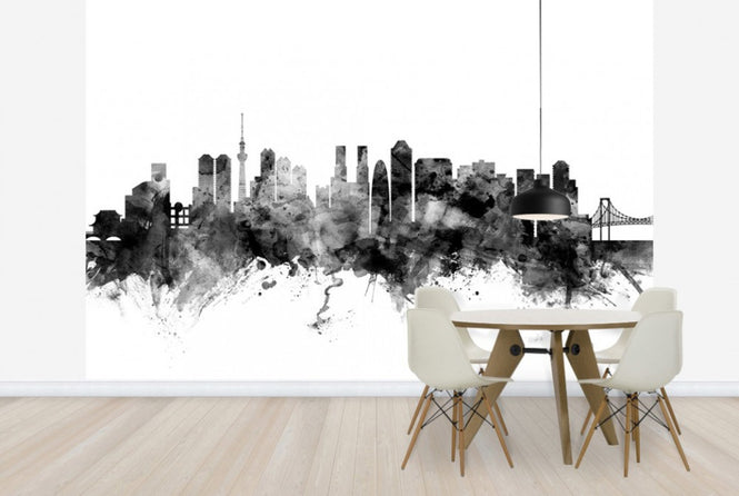 PHOTOWALL / Tokyo Skyline Black (e25434)