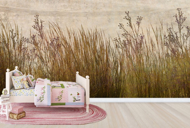 PHOTOWALL / Brass Grass Silhouette (e25726)