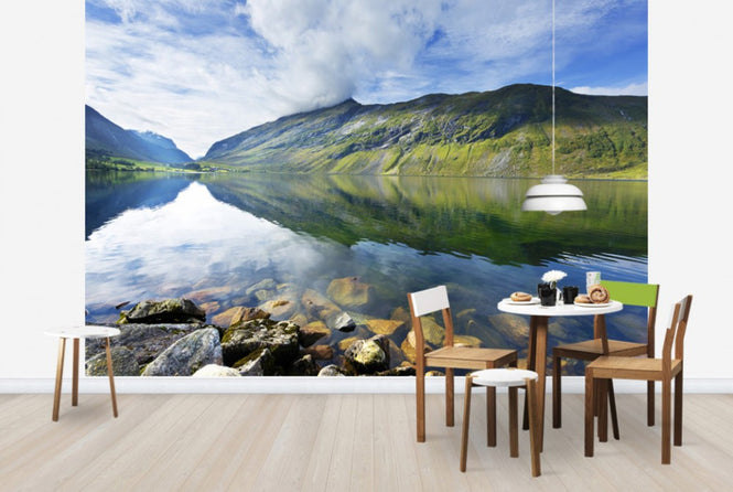 PHOTOWALL / Eidsdal Lake in Geiranger, Norway II (e29920)