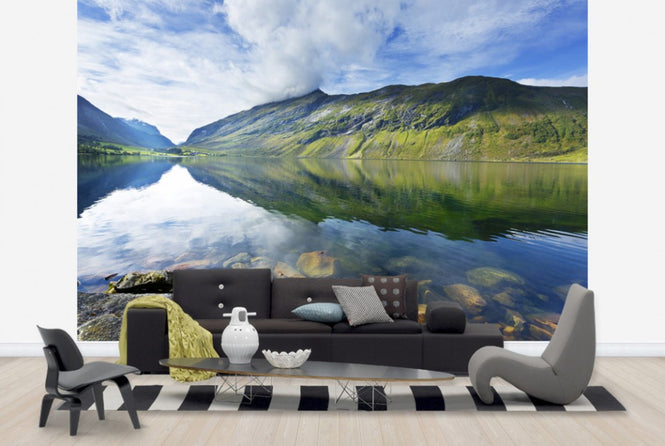 PHOTOWALL / Eidsdal Lake in Geiranger, Norway II (e29920)