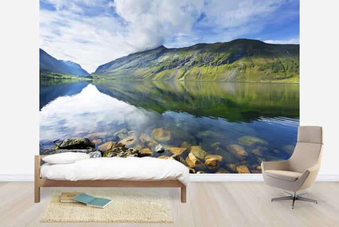 PHOTOWALL / Eidsdal Lake in Geiranger, Norway II (e29920)