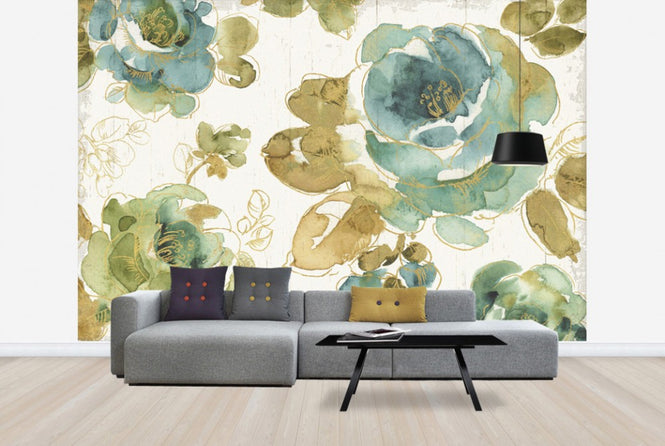 PHOTOWALL / My Greenhouse Roses on Wood (e30383)