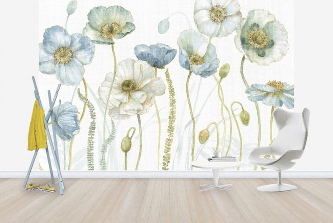 PHOTOWALL / My Greenhouse Flowers on Linen (e30392)