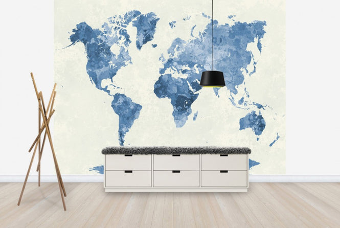 PHOTOWALL / Blue World in Watercolor (e40616)