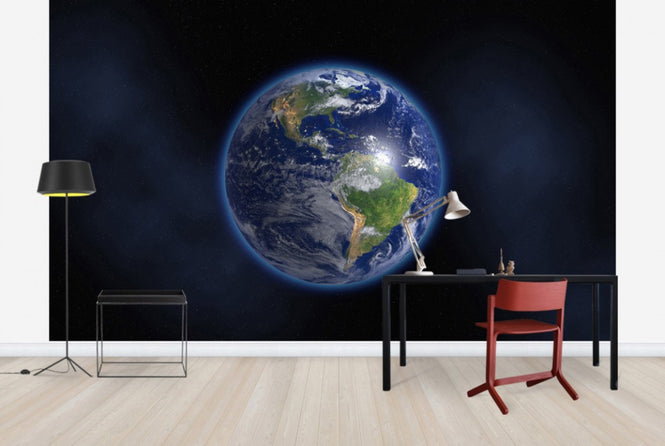 PHOTOWALL / Glowing Earth floating in Space (e40622)
