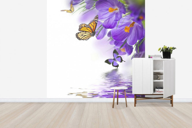 PHOTOWALL / Butterfly Spring Crocuses (e40592)