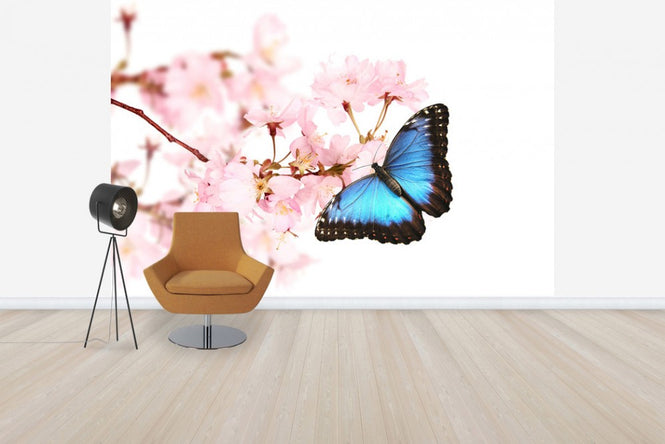 PHOTOWALL / Butterfly Cherry Blossoms (e40690)