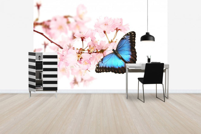 PHOTOWALL / Butterfly Cherry Blossoms (e40690)