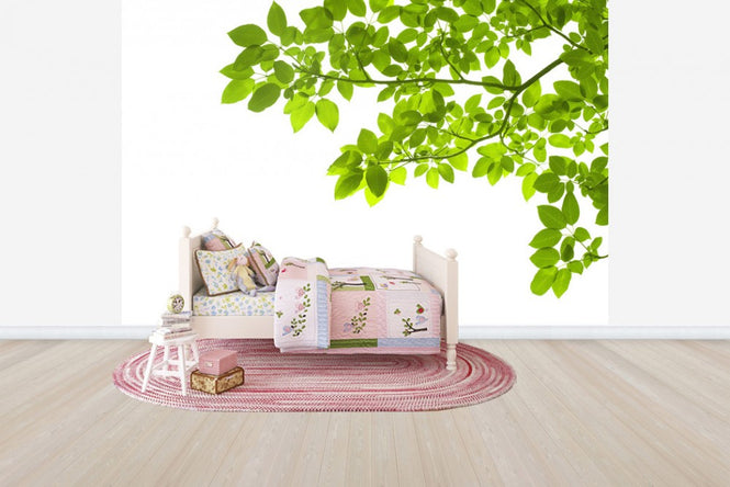 PHOTOWALL / Green Leaves Corner (e40695)