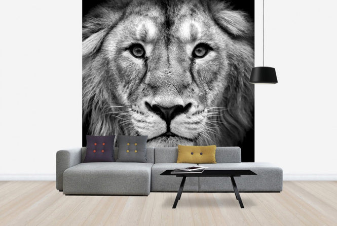 PHOTOWALL / Wise Lion, black and white (e40711)