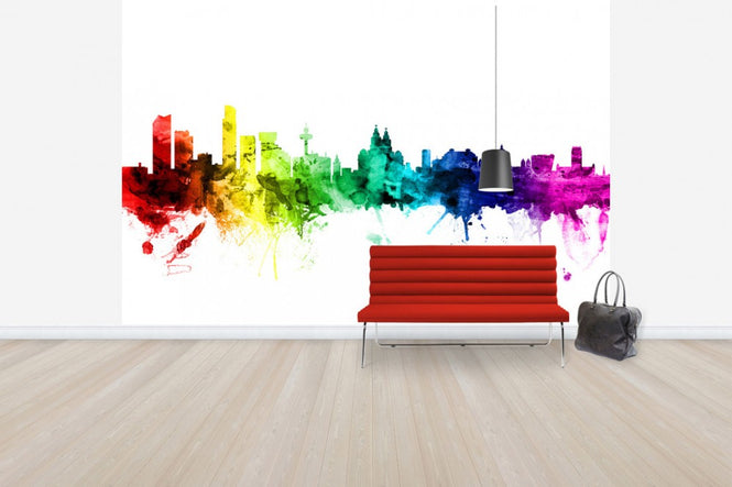 PHOTOWALL / Liverpool Skyline Rainbow (e30515)