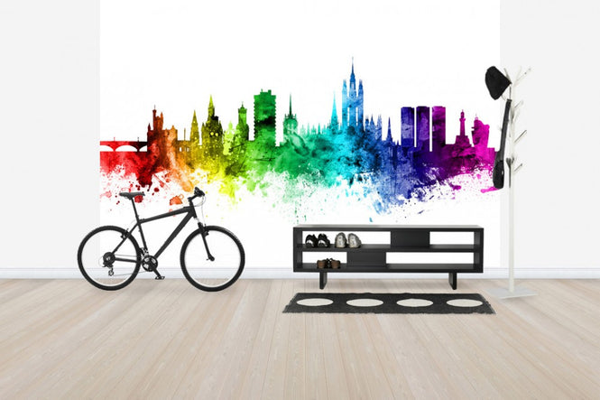 PHOTOWALL / Aberdeen Skyline Rainbow (e30517)