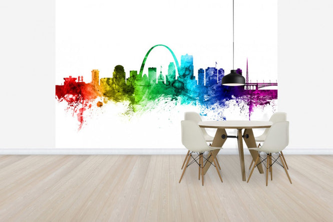 PHOTOWALL / St Louis Missouri Skyline Rainbow (e30531)