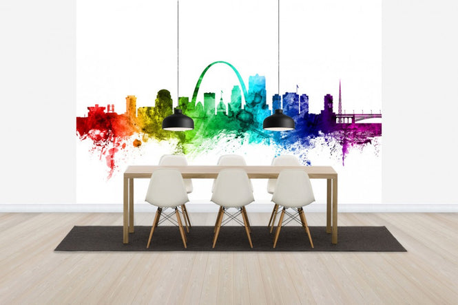 PHOTOWALL / St Louis Missouri Skyline Rainbow (e30531)
