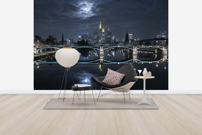 PHOTOWALL / Frankfurt at Full Moon (e30607)