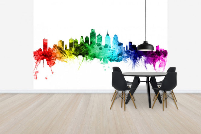 PHOTOWALL / Philadelphia Pennsylvania Skyline Rainbow (e30536)
