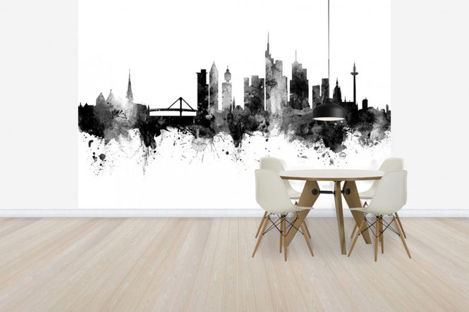 PHOTOWALL / Frankfurt Skyline, black and white (e30573)