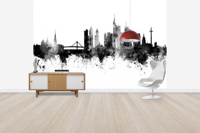 PHOTOWALL / Frankfurt Skyline, black and white (e30573)