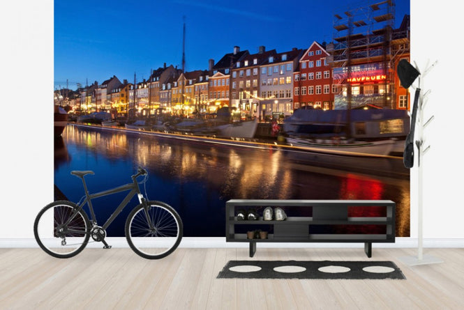 PHOTOWALL / Night in Nyhavn, Copenhagen, Denmark (e40931)